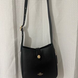 Coach Black Crossbody Bag with Gold Accents